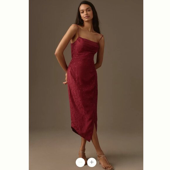 Anthropologie Asymmetrical Slip Midi Dress - Picture 4 of 4